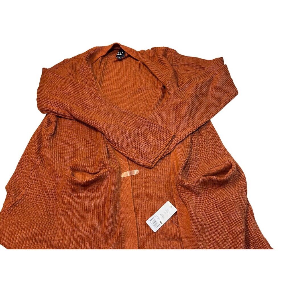 Rust Orange Knit Open-Front Cardigan By Gap